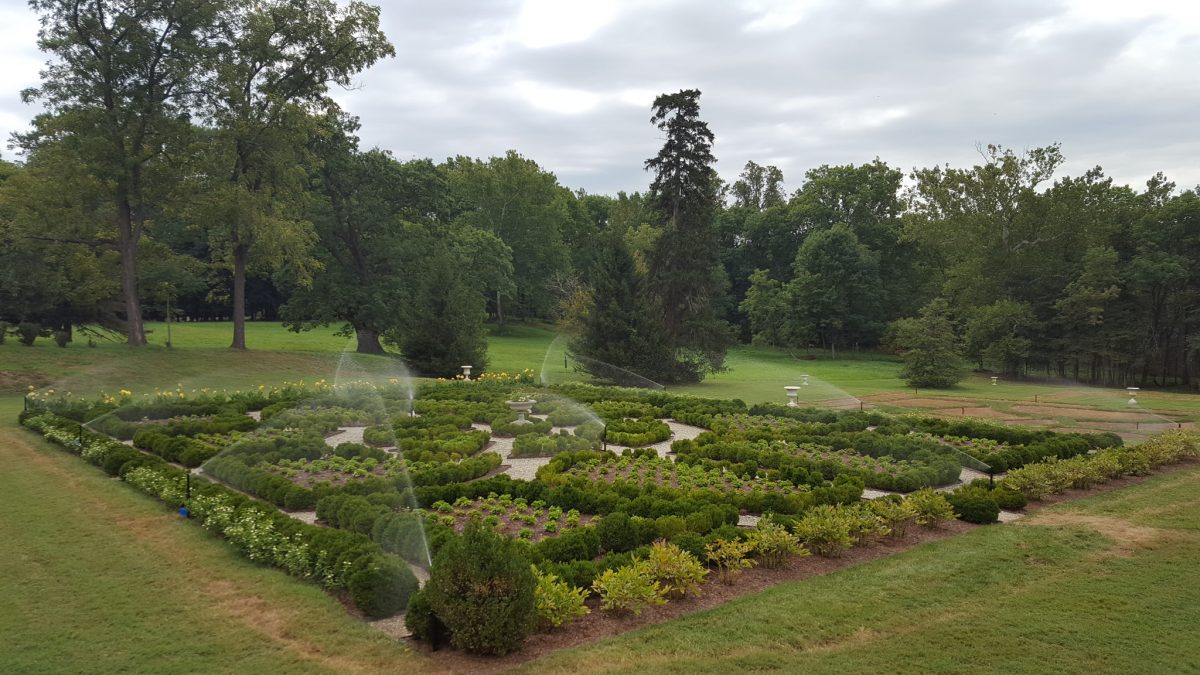 Irrigation system at Hampton National Historic Site’s Falling Garden - installed by Chesapeake Irrigation & Lighting
